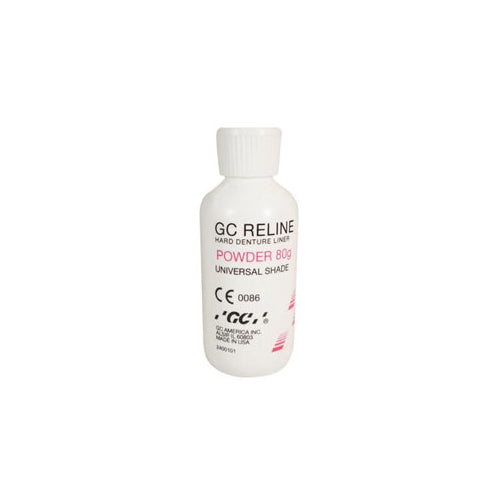 GC 346002 Reline Hard Denture Liner Dental Powder Universal Shade 80 Gm GC 346002 Reline Hard Denture Liner Dental Powder Universal Shade 80 Gm
